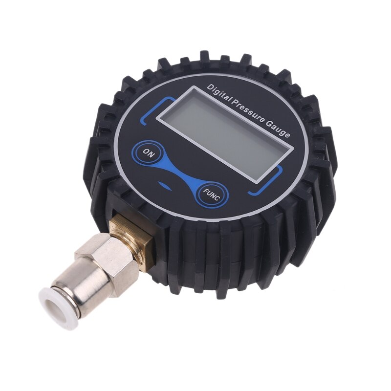 Digital Manometer mit Gerade Stecker fitting 8mm Außen Durchmesser Schlauch 200PSI /BAR/KPA/kg/cm2
