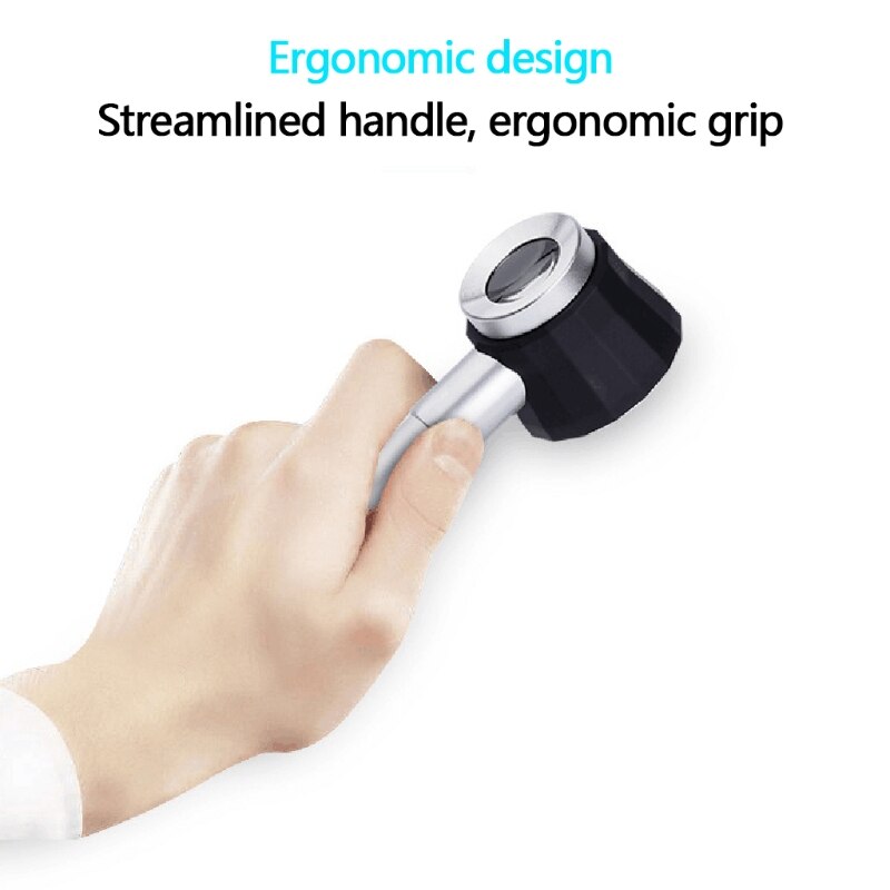 10x Magnifier Dermatoscope Handle Smooth Clear Vision with Measure Scale Bigger Vision Magnifying Glass Bigger Vision