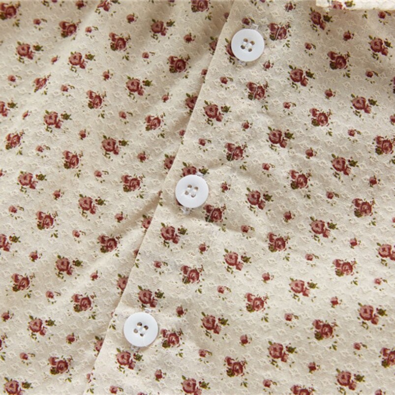 Blusa Adorable para bebé, camisa de manga corta con estampado de rosas para niño, ropa para niña, Tops para niño, chaquetas de 0 a 24M