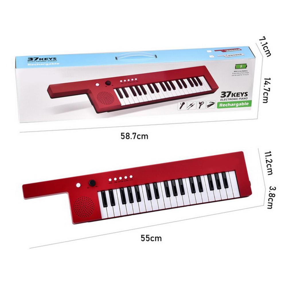 37 klawiatura z klawiszami fortepianowe przenośne elektroniczne organki dla dzieci z paskiem stereofoniczny instrument muzyczny akumulator robić profesjonalnego uczenia się
