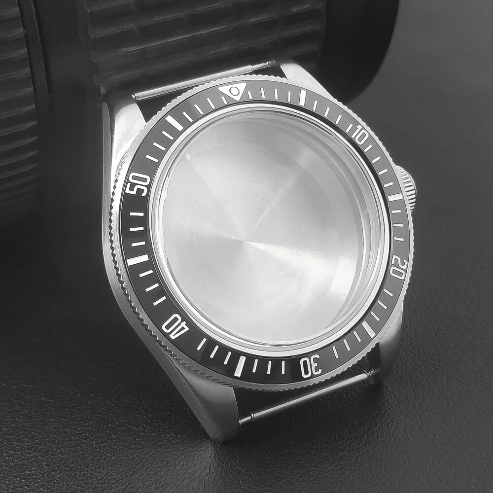 Neiton 39mm Silver Sterile Watch Case Domed Sapphire Glass Fit NH35 NH36 NH34 Movement: GOLD