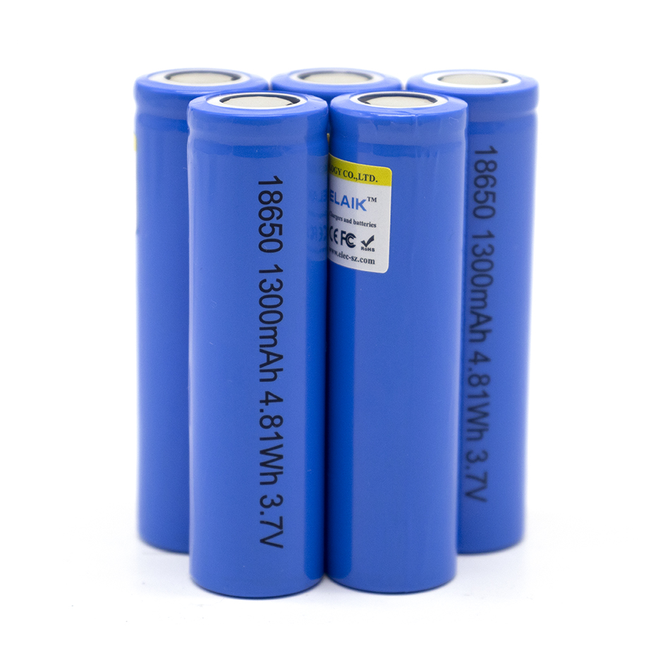 18650 1300 mah capacity lithium battery 3.7 V strong light flashlight rechargeable battery