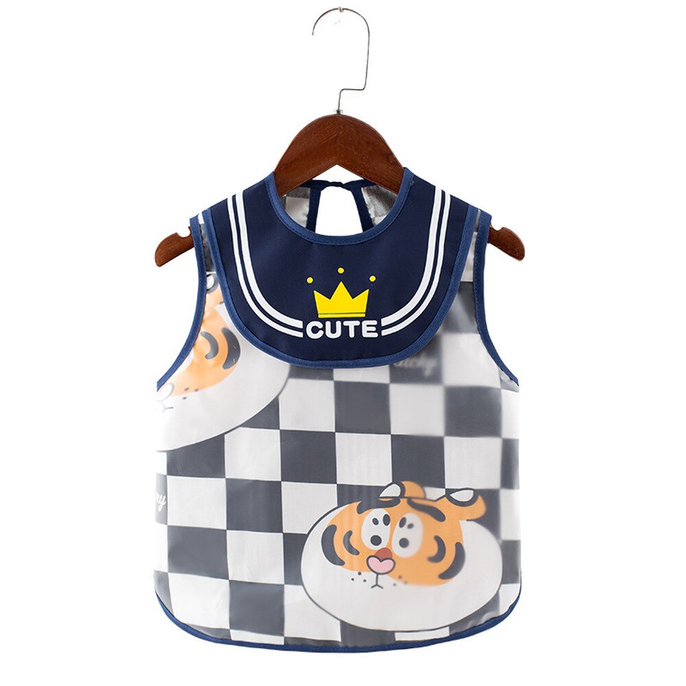 1-3Y Baby Kids Waterdichte Slabbetjes Mouwloze Art Kiel Voeden Bib Schort Baby Jongens Meisjes Burp Doek Bandana Slabbetjes Baby Accessoires
