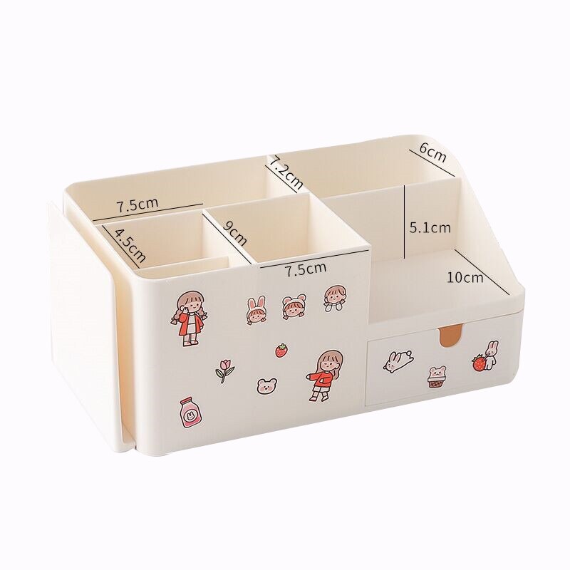 Soporte para cajones y bolígrafos de gran capacidad para estudiantes, caja de papelería creativa 2 en 1, organizador de escritorio multifuncional, soporte tipo libro