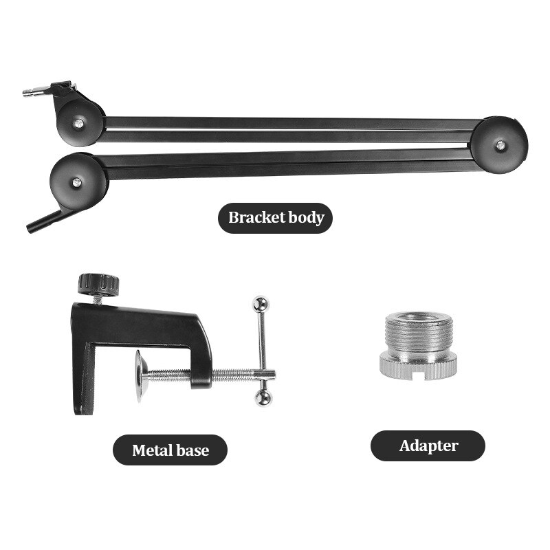 Boom Arm Microphone Stand Heavy Duty Adjustable Suspension Scissor Spring Built-in Mic Stand For Blue Yeti Blue Snowball Bracket