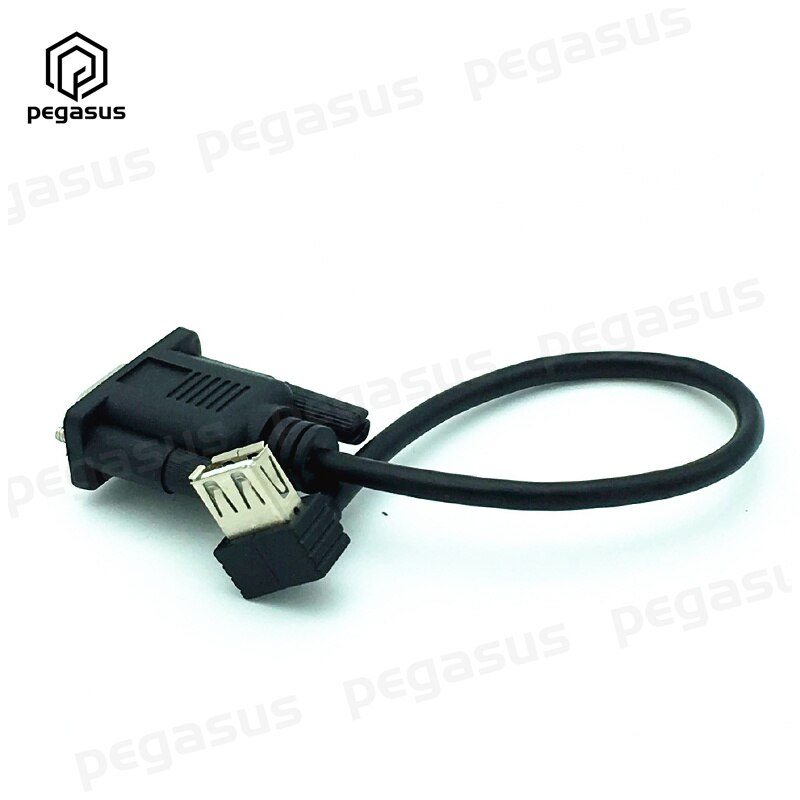 0.25m RS232 DB9 Female Jack to USB A Female Serial Conversion Cable Adapter