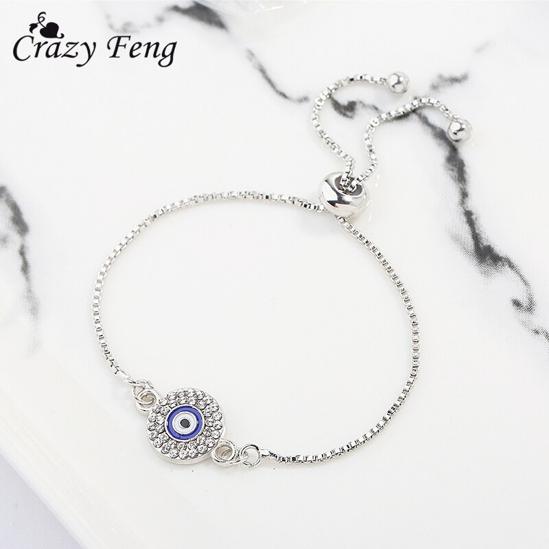 Arabisch Charm Armband Voor Vrouwen Verklaring Sieraden Lucky Evil Eye Kralen Ketting Hamsa Rhinestone Armband Minnaar