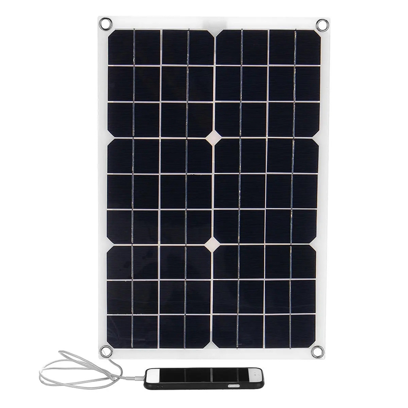 100W Solar Panel 12V Battery Charger Kit 50A Controller for Caravan Van Boat Dual USB
