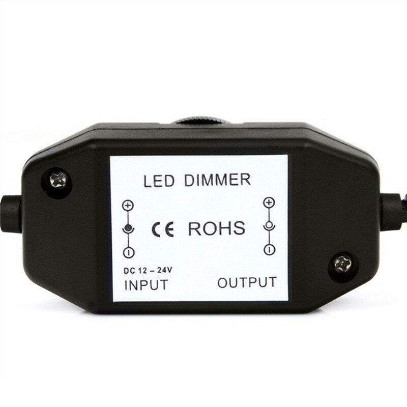 Dc12-24v ledet stripe mørkere lysstyrkejustering kontrollerkontakt til  dc12-24v enkeltfarger 5050 5630 2835 ledet stripe