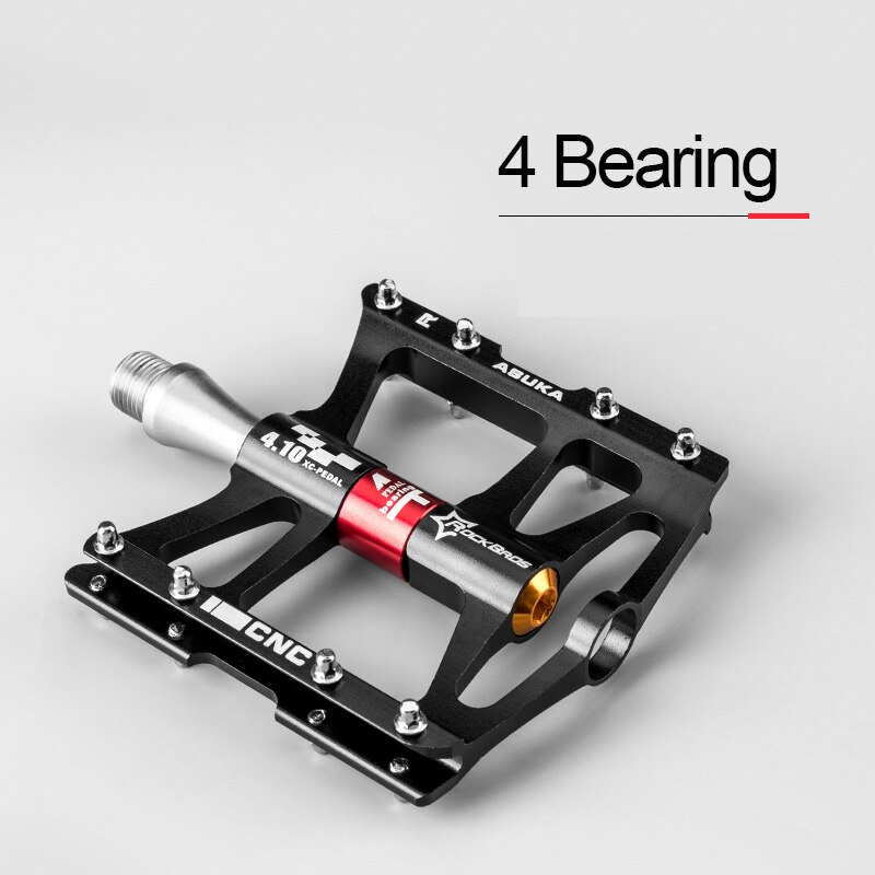 ROCKBROS Anti-slip Bicycle Pedals 4 Sealed Bearings Mountain Bike Pedal Ultralight MTB Pedals Aluminium Alloy Cycling Falt Pedal