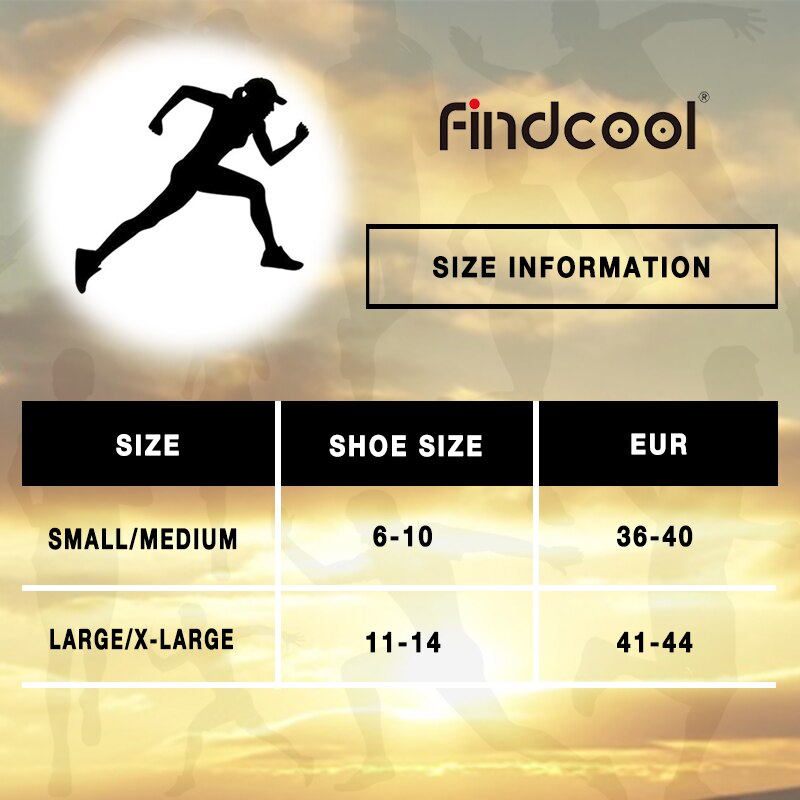 Findcool Knee High Compression Socks Outdoor Sports Socks Running Cycling Travel Boost Stamina Long Sock for Men Women
