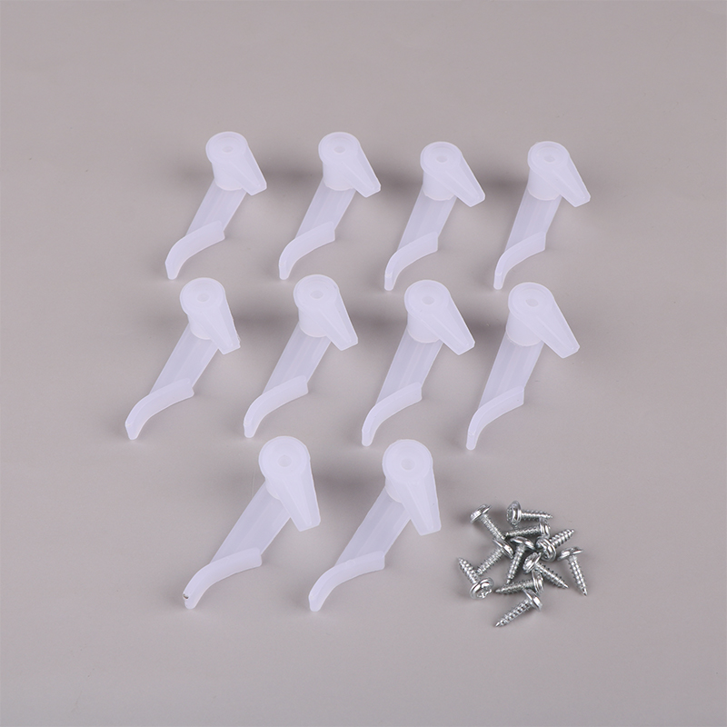 Abrazadera de Clip para luz de techo, accesorios de iluminación LED, 10 piezas, 8/10mm, con tornillos, pantalla de lámpara, hebilla de abrazadera fija: Caqui oscuro