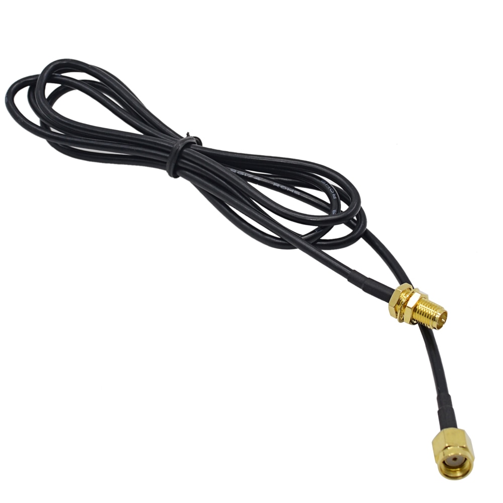 1m 1 meter wifi wi-fi antenn förlängningskabel  rg174 rp- sma hane till hona kontakt för trådlös lan wan router antenn