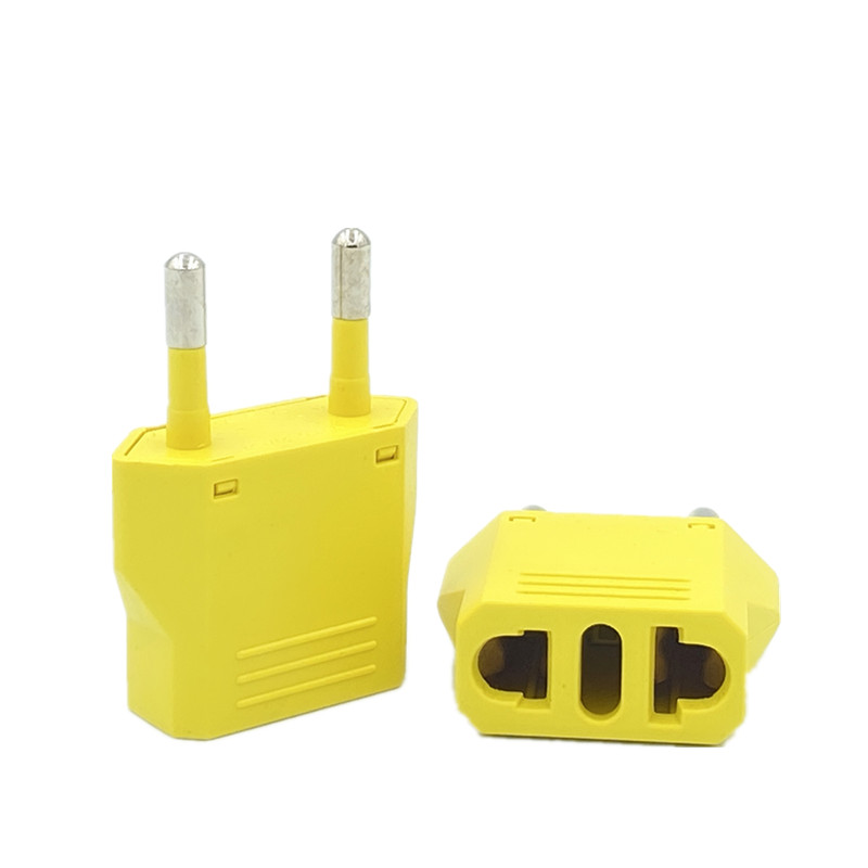 Adaptér eú euro kr zástrčka čína z usa do eú európsky cestovný adaptér elektrický adaptér eú zástrčka prevodník zásuvky ac zásuvka: Žltá