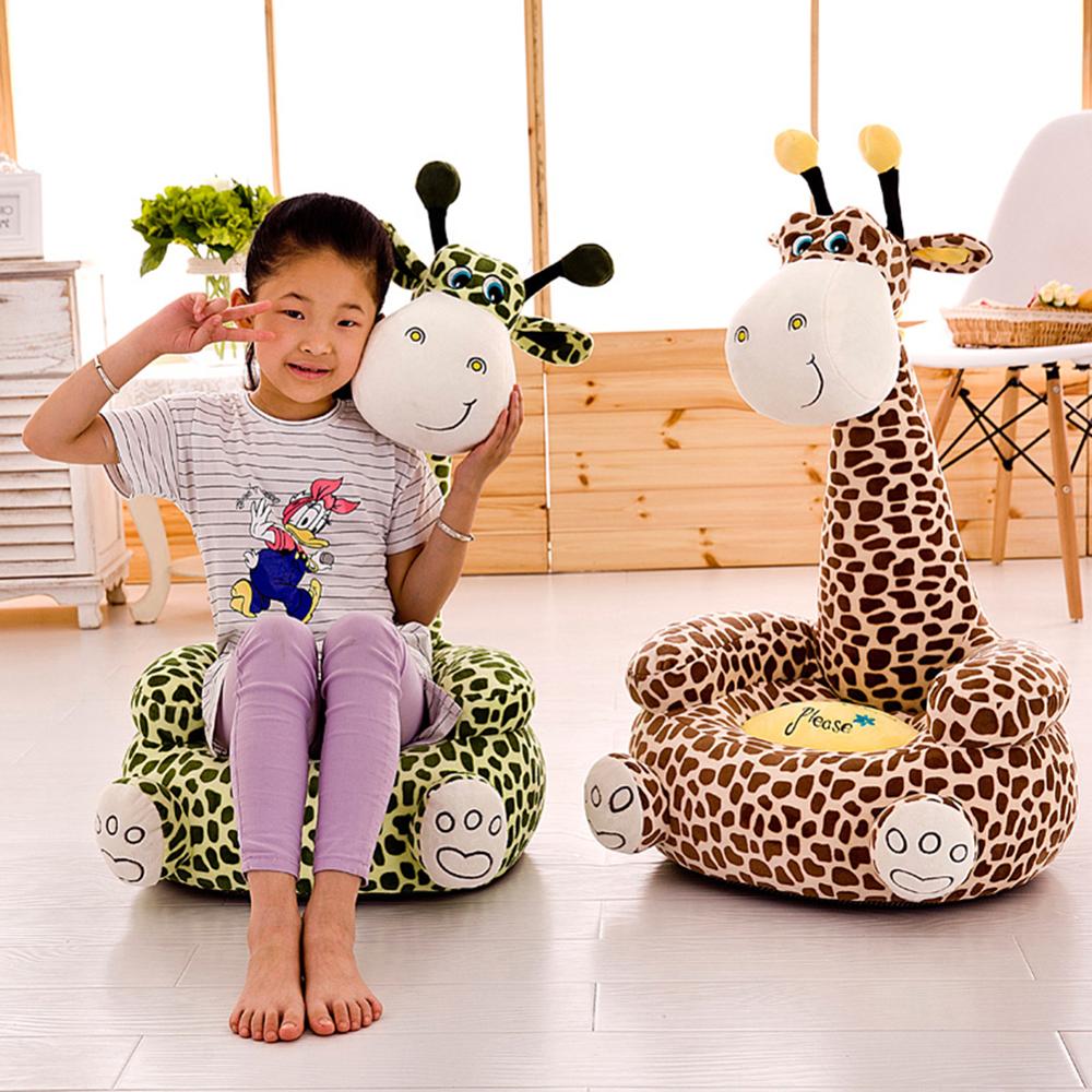Cartoon Giraffe Baby Sofa Seat Cover Handig Praktische Gebruiksvriendelijk Peuter Zitten Ondersteuning Stoel Case Met Filler