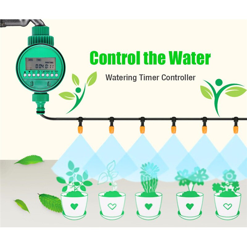 Solenoid Valve Automatic Electronic LCD Display Intelligent Watering Timer Garden Watering Irrigation Controller System Timer