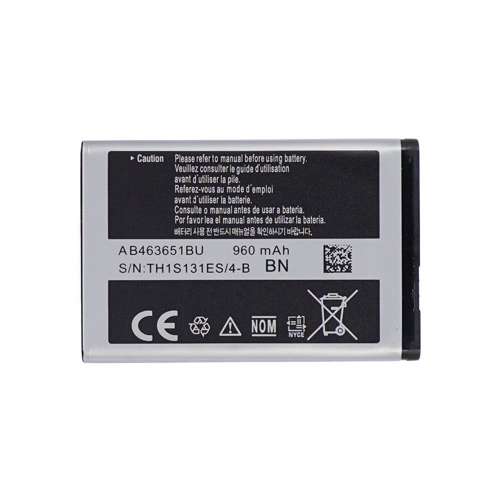 Original Batterie AB463651BU Für Samsung W559 S5620I S5630C S5560C C3370 C3200 C3518 J808 F339 S5296 C3322 L708E S5610 960mAh