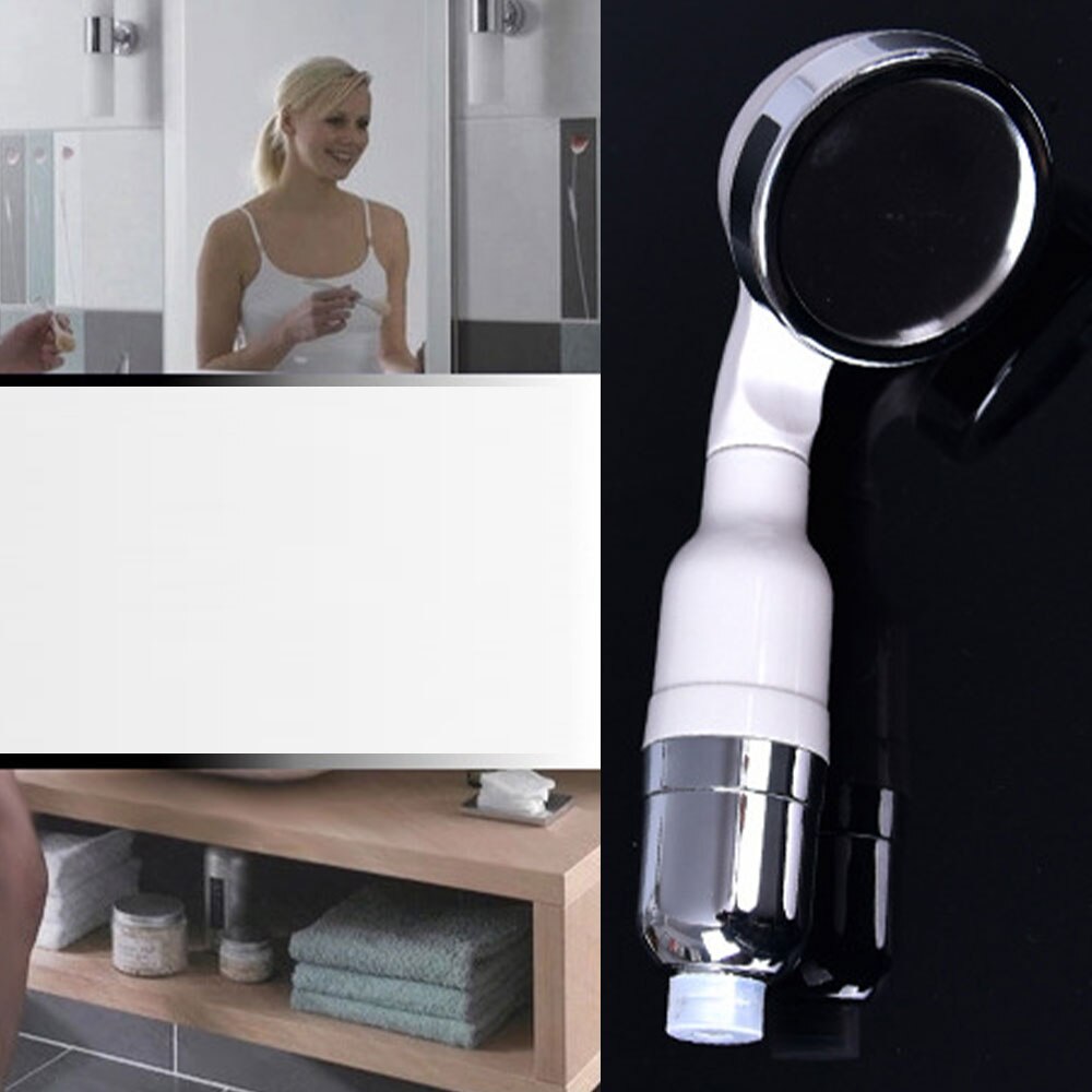 3 Modes Bath Shower Adjustable Jetting Shower Head High Pressure Saving Water Bathroom Anion Filter Shower Head