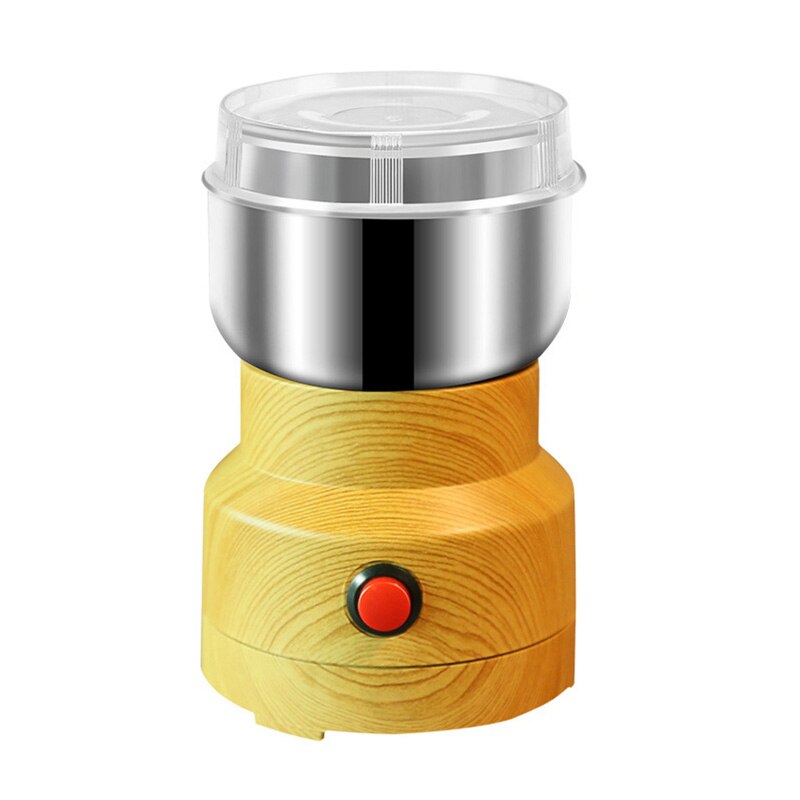 Multifunction Smash Machine Electric Grain Food Mill Grinder Ultra Fine Dry Grinder Grinding for Coffee Beans Spice Nut: Yellow / UK