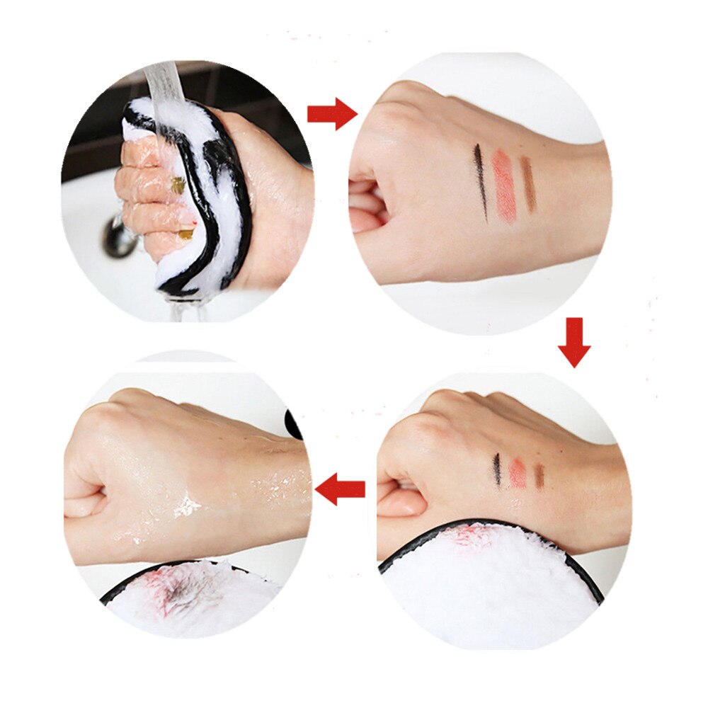 1Pcs Mikrofaser Tuch Pads Gesichts Make-Up Entferner Puff Gesicht Reinigung Handtuch Mehrweg Baumwolle Doppel Schicht Nail art Reinigung Wischen