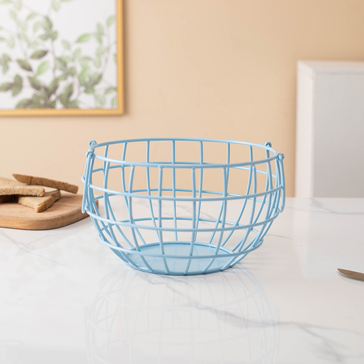 Poignée porte-œuf en céramique, poulet en métal, ornement de maison, boîte de rangement de fruits, panier de rangement en osier pour organisateur de cuisine: 6