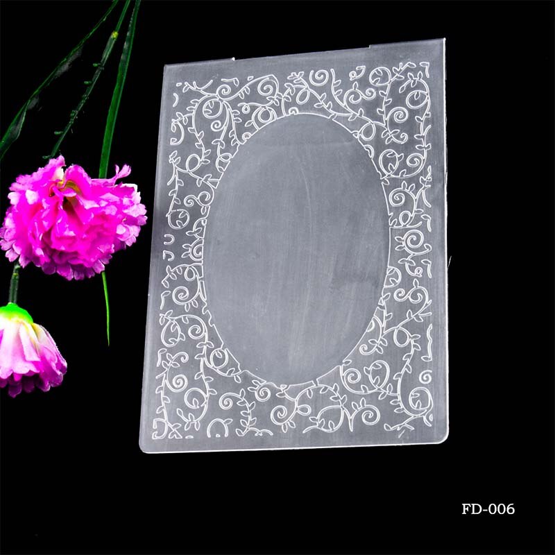 AZSG Embossing Mappen Collection 3 van Mappen voor Scrapbook Map voor Scrapbook DIY Album Card Tool Plastic Template: fd080