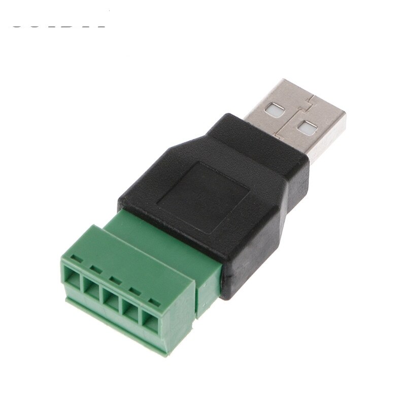 Connecteur USB femelle vers vis, prise USB 2.0 femelle vers terminal à vis avec bouclier, 1 pièces