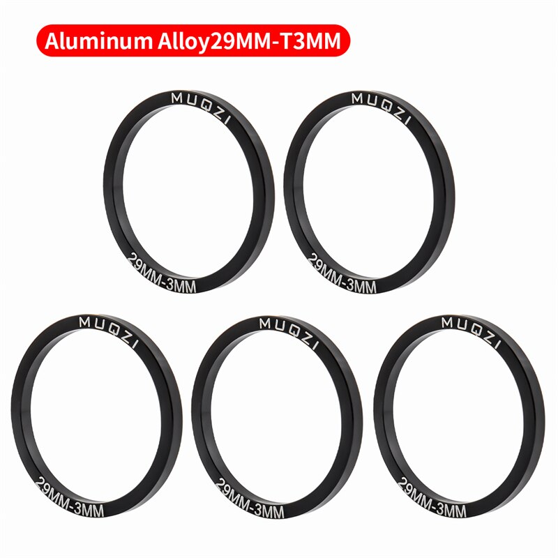 MUQZI 5 uds arandela de bielas BB30 BB86 BB91 BB92 PF30 MTB arandela de manivela de bicicleta de carretera 24 29 30MM espaciador de manivela: Transparente