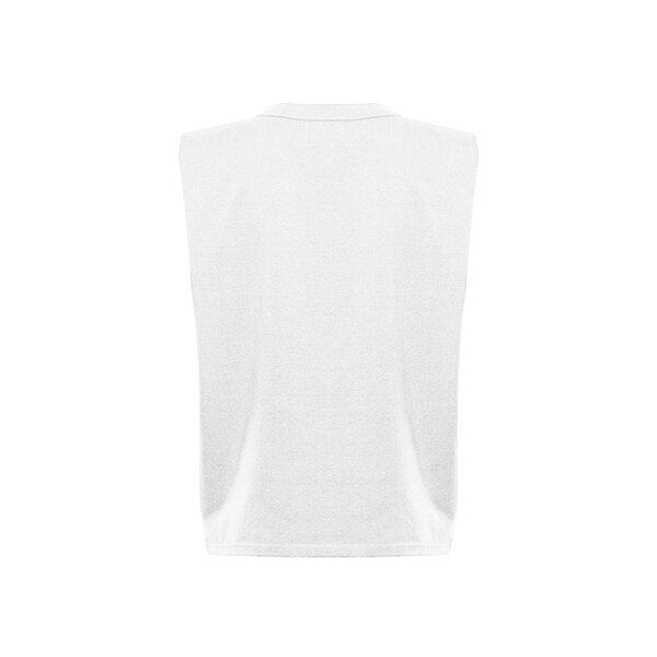 Señoras Casual suelta camisetas sin mangas cuello redondo algodón chaleco