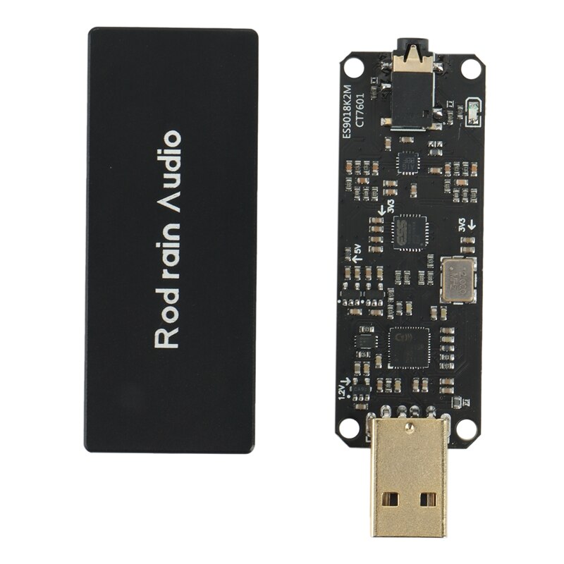 Portable CT7601+ES9018K2M+MAX97220 DSD128 32Bit/192KHZ USB DAC Hifi External Audio Card USB Decoder For Computer