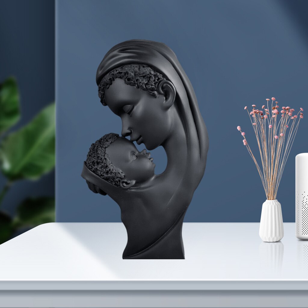 Resin Mother And Child Craft Home Decor Statues Mothers Love Sculptures Decorative Housewarming Office Tabletop Decoration