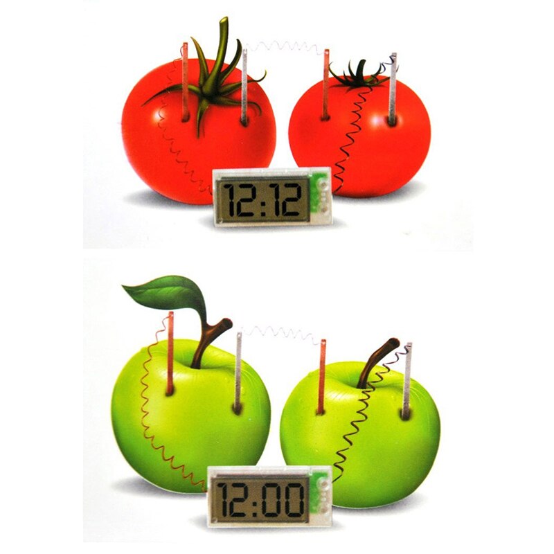 Potato Clock Novel Green Science Project Experiment Kit Lab Home School Toy Power Generation Alarm Clock Funny Educational
