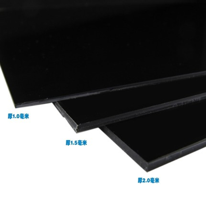 1pc Pratical ABS Styrene Plastic Flat Sheet Plate Black For Industry Tools