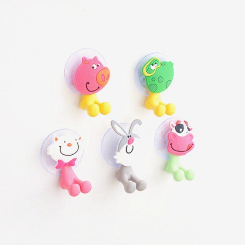 Kawaii, dibujo animado, Animal, adorable, ventosa, soporte para cepillo de dientes, Set de accesorios de baño, soporte de succión de pared, herramienta