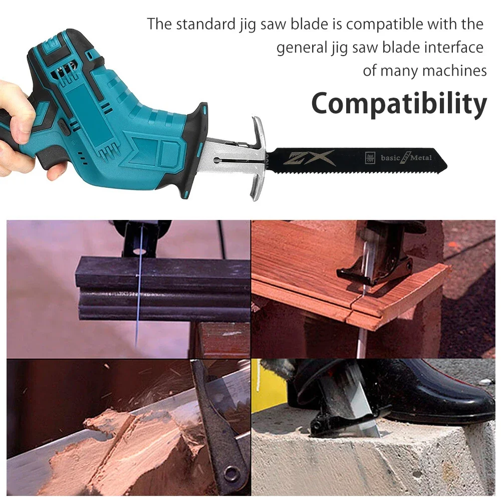 20- delt stiksavklingesæt t-skaft hcs assorterede stiksavklinger til træ, plast og metalskæring til black & decker metabo