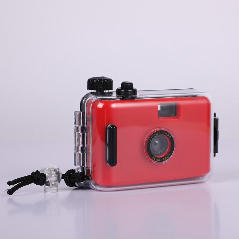 Caméra à Film étanche 35mm, Snorkeling voyage, Mini caméra pour enfants, Film ordinaire 135 F/8 objectif 28mm, vitesse d'obturation 1/100 seconde: Red camera
