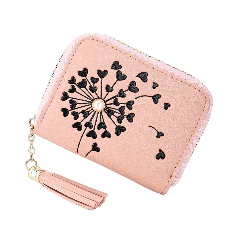 BOTUSI Women's Wallet Small Cartera Mujer Purse Women Wallets Cards Holder Coin Wallet Zipper Clutch Coin Purse Credit Card: pink