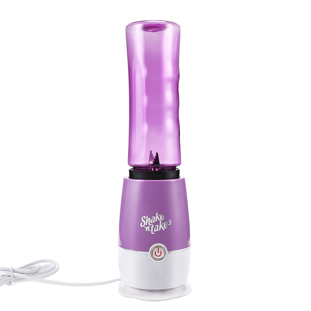 500ml multifunktions bærbar mini elektrisk saftpresser frugt grøntsager blender diy drinks maker juice ekstraktor: Lilla