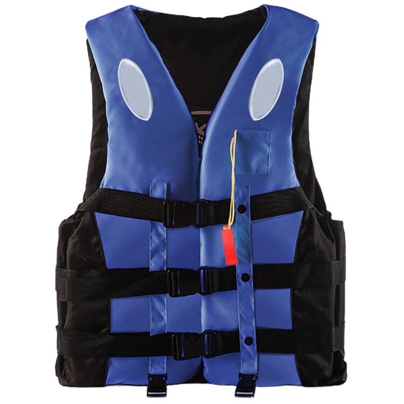 Adult Swimming Vest 360 Degree Reflective Float Life Jacket with Whistle Adjustable Buckle Water Sports Vest for Fishing Rafting: A / XXXL