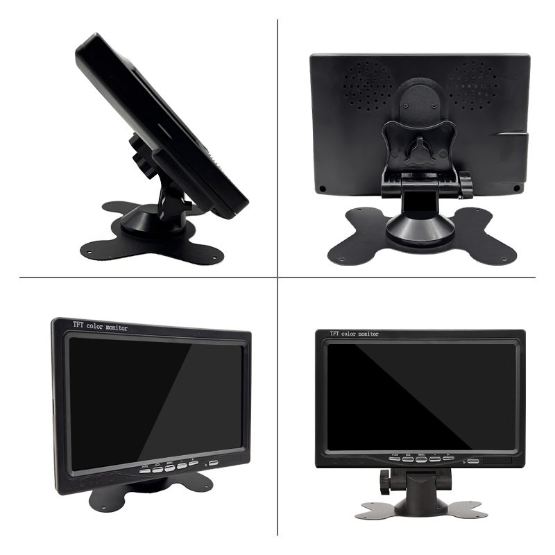 Monitor De Aparcamiento De 7 Pulgadas Con 2 Entradas De Vídeo Para Cámara Trasera – Pantalla TFT LCD, Compatible Con DVD Y VCD