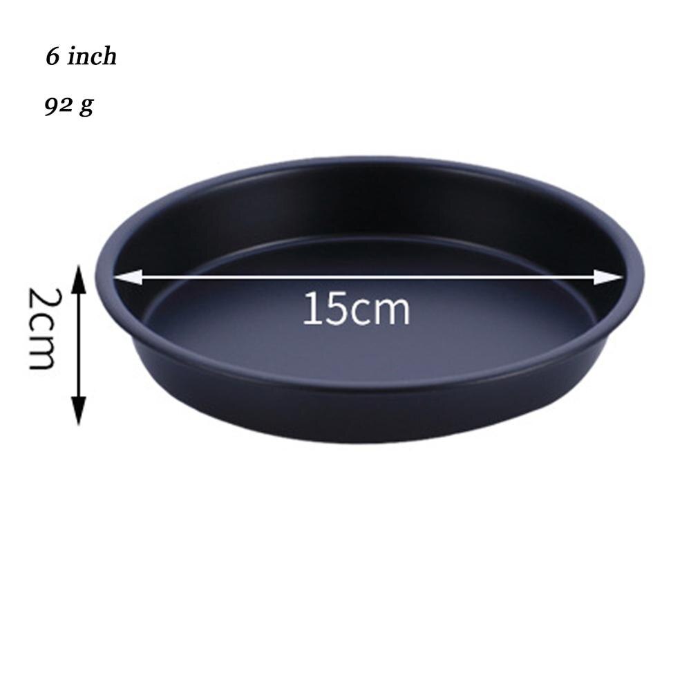 5/6/7/8/9/10 inch Pizza Pan Non-stick Round Shallow pie cake bread Baked Carbon Steel Baking dish Pan tray Pizza Tools: 6 inch