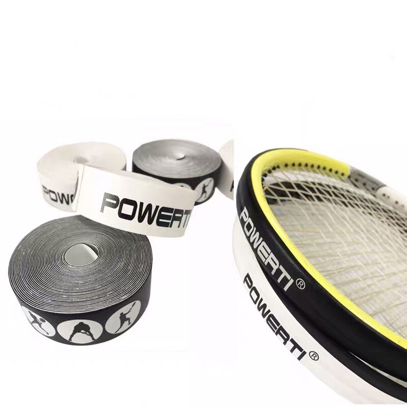 Powerti 2Pcs Tennis Grips Frame Bescherm Pu Overgrip Beschermende Tape 5M Tennis / Squash Racket/Strand Racket wrijving Sticker