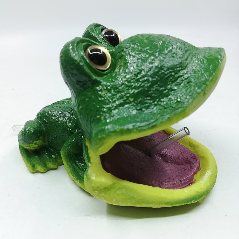 Leuke Resin Mini Leuke Kikker/Krokodil Model Aquarium Aquarium Zuurstof Pomp Air Bubble Stone Ornament Decor