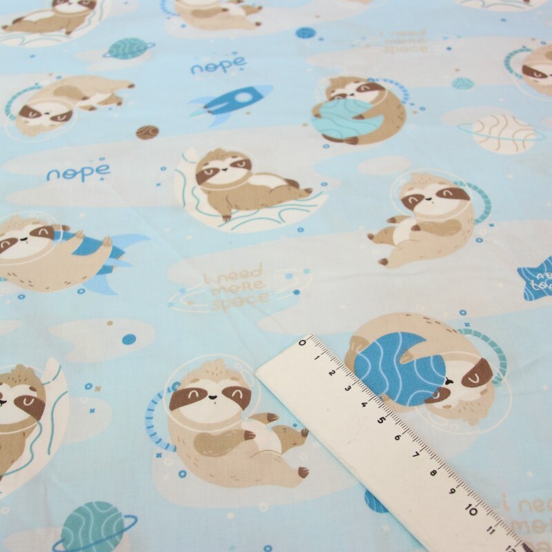 Tissu en coton de dessin animé pour enfants, patchwork en coton, matériel de couture et de matelassage pour bébés et enfants: Noir / 100 x 160cm