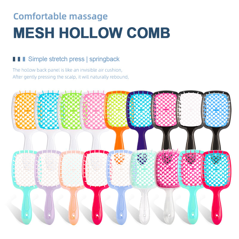 Peine con cojín de aire, peine para el cabello enredado, cepillo para desenredar el cabello, peines de masaje, cepillos para el cabello rizado húmedo, herramienta de estilismo para peluquero, 1 ud.