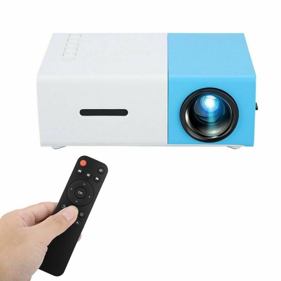 Full HD Video Beamer Suitable for Home Cinema Theater Blue Mini Pocket 3D LED Projector 1080P HD Home Theater Cinema USB HDMI