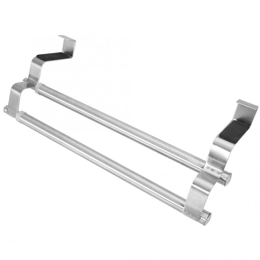 Stainless Steel Bath Towel Rack Towel Rack Retractable Bath Towel Rack Double/Single Bar Bedroom Towel Shelf: 40cm
