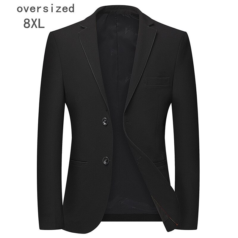 8XL men&#39;s brand high-end luxury single-breasted solid color suit jacket jacket casual business wear(oversized plus size)