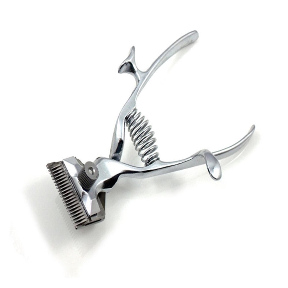 Manual Hair Clipper Vintage Barber Hand Clipper Portable Hair Trimming Manual Hair Clippers Silver Low Noise For