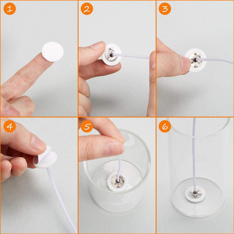 100pc Candle Wick Stickers Candle Making Sticker Heat Resistance Double-sided Stickers for Wax Fixed Candle DIY Film Stickers